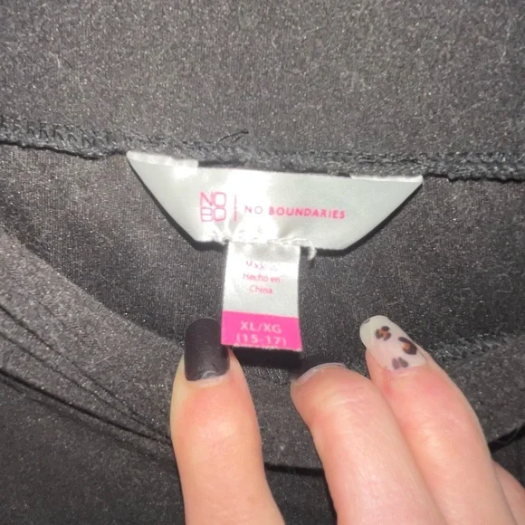 No Boundaries Woman’s Black Fit & Flare High Stretch Elastic Waistband Pants XL - Picture 5 of 15